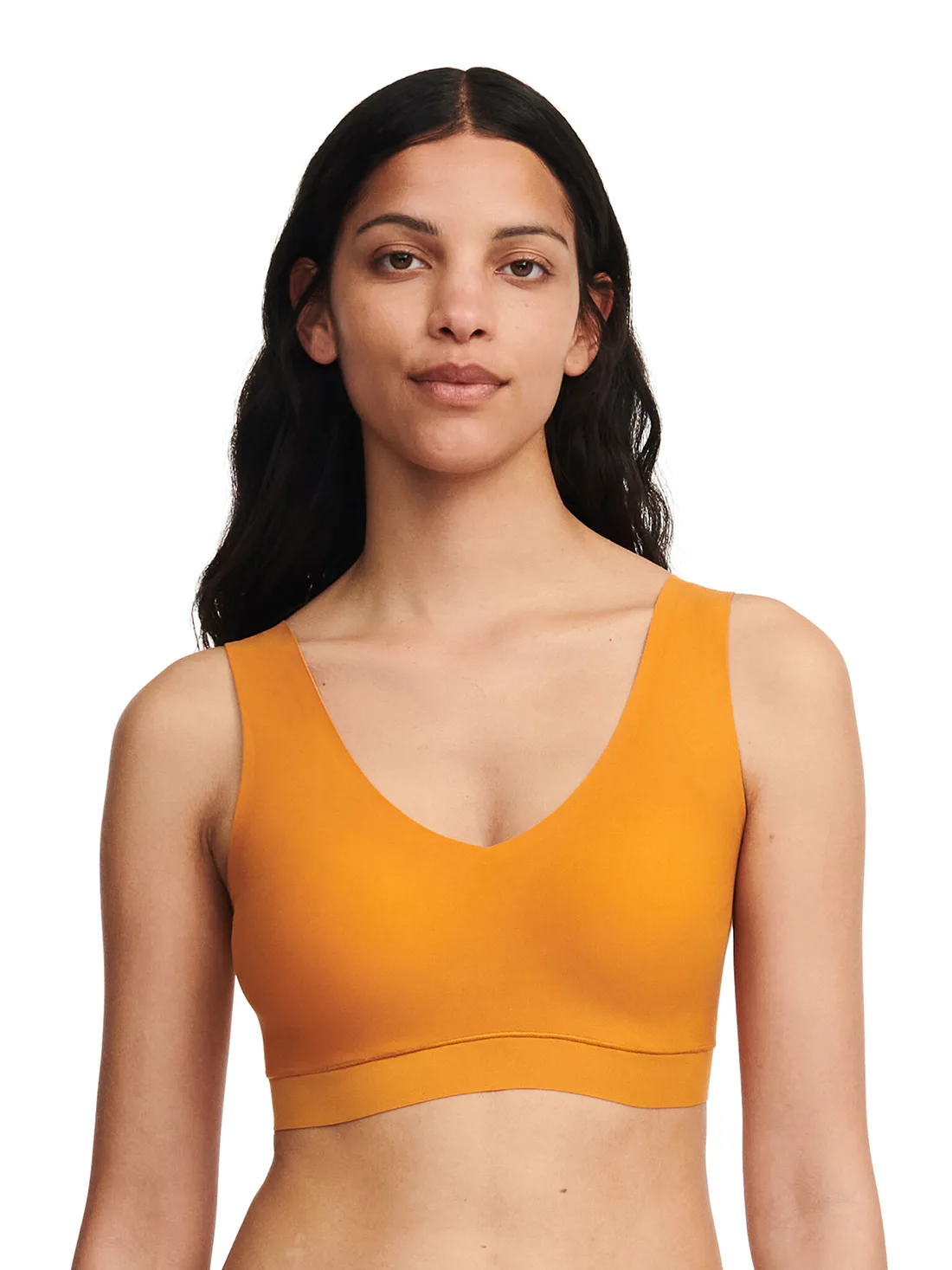Chantelle Bralette top met vulling - Soft Stretch - Padded top - Bralette / BH Top naadloos dames - Rood - zwart - Huidskleur