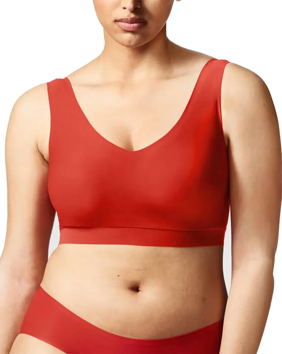 Chantelle Bralette top met vulling - Soft Stretch - Padded top - Bralette / BH Top naadloos dames - Rood - zwart - Huidskleur Chantelle Bralette top met vulling - Soft Stretch - Padded top - Bralette / BH Top naadloos dames - Rood - zwart - Huidskleur