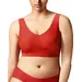 Chantelle Bralette top met vulling - Soft Stretch - Padded top - Bralette / BH Top naadloos dames - Rood - zwart - Huidskleur - Rood