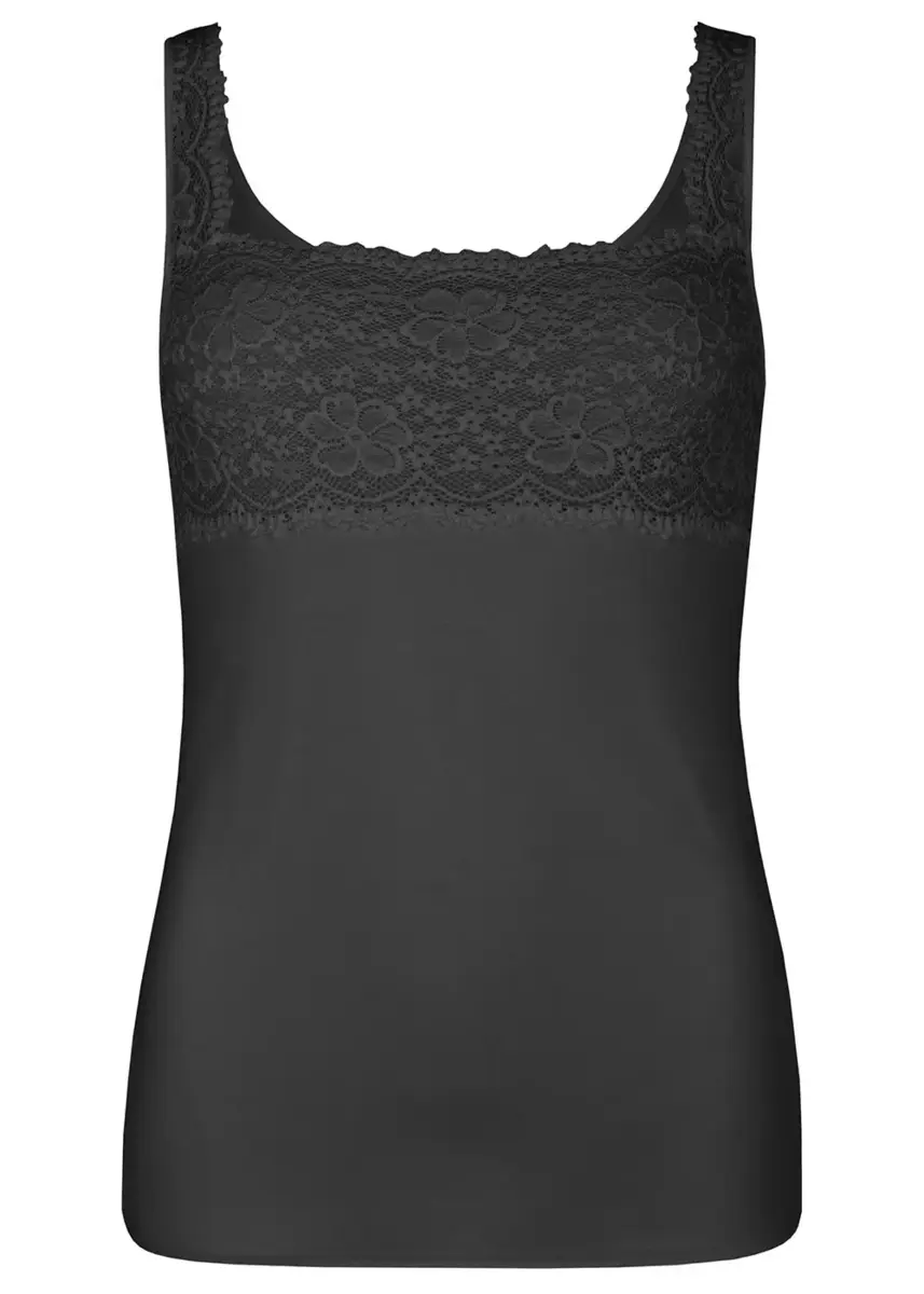 Nina von C dames hemd kant - Modal onderhemd vrouwen - Luxe Singlet met kant
