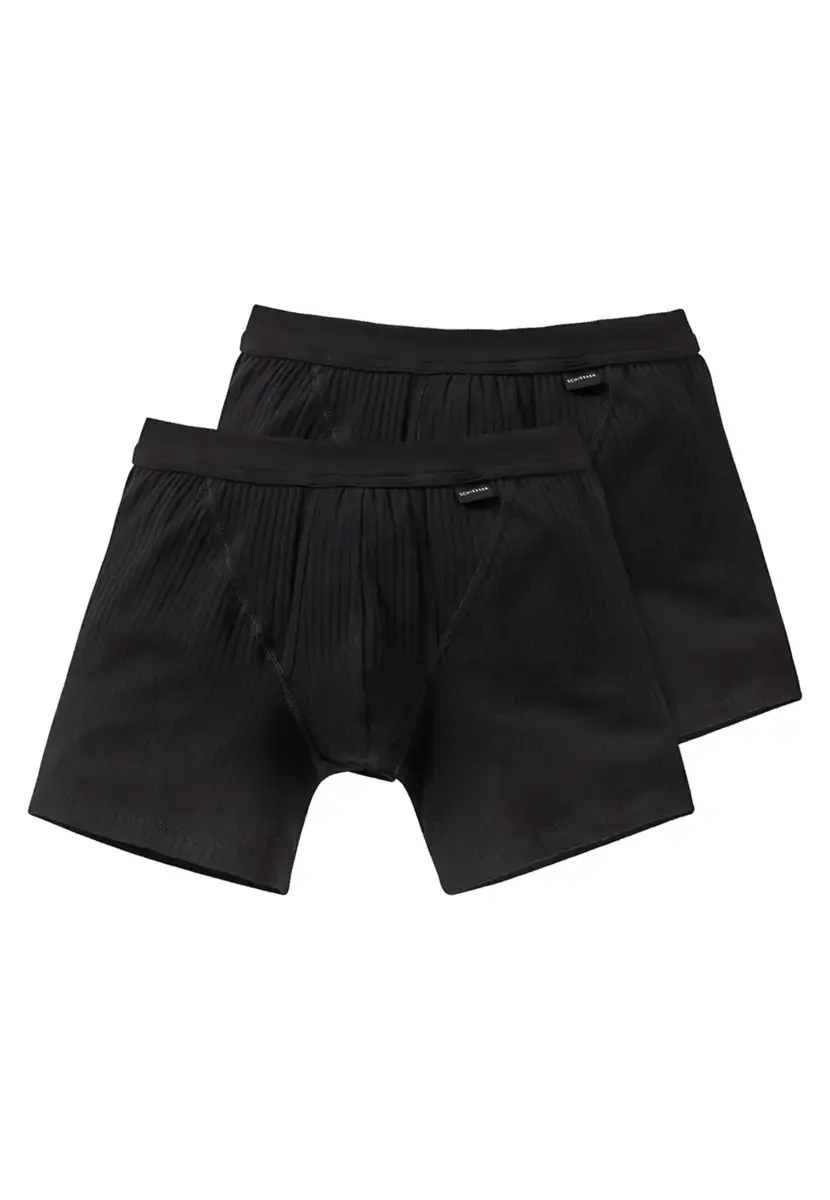 Schiesser 2-Pack heren boxershort Gulp - Authentic - Elastisch katoenen heren onderbroek met sluiting Schiesser 2-Pack heren boxershort Gulp - Authentic - Elastisch katoenen heren onderbroek met sluiting