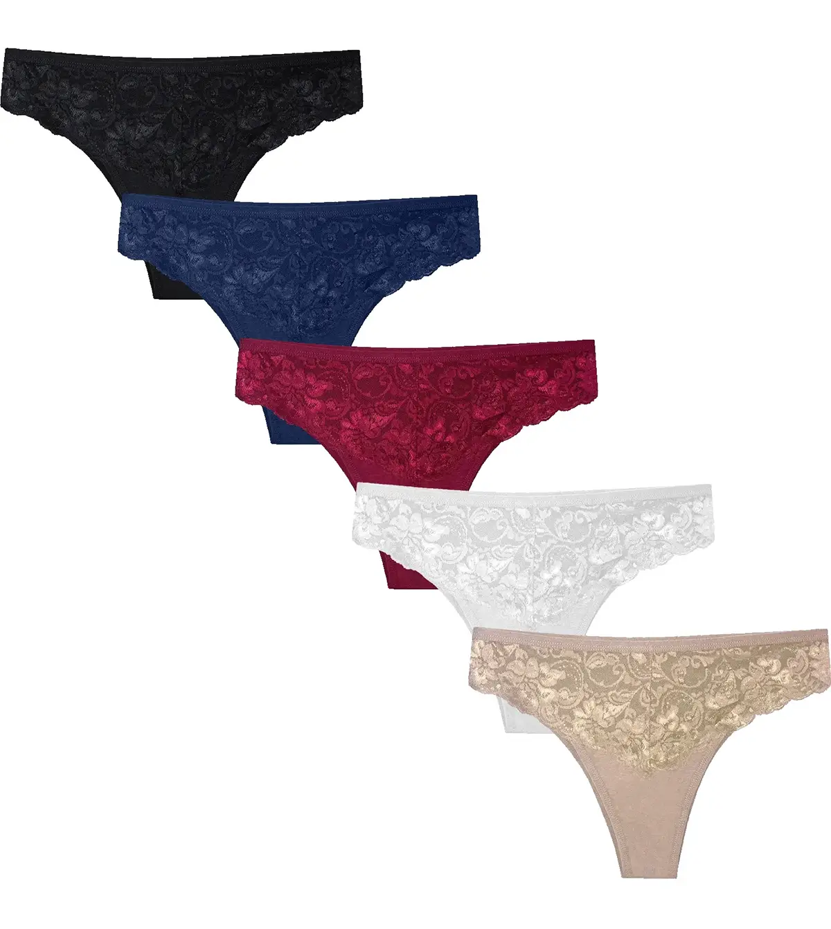 Gaubert 5-pack Kanten Brazilian Slip - Biologisch katoen Gaubert 5-pack Kanten Brazilian Slip - Biologisch katoen