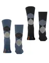 Burlington 2-paar Everyday heren sokken - Argyle - katoenen sokken met ruit print