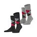 Burlington 2-paar Everyday heren sokken - Argyle - katoenen sokken met ruit print - Grijs