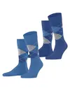Burlington 2-paar Everyday heren sokken - Argyle - katoenen sokken met ruit print