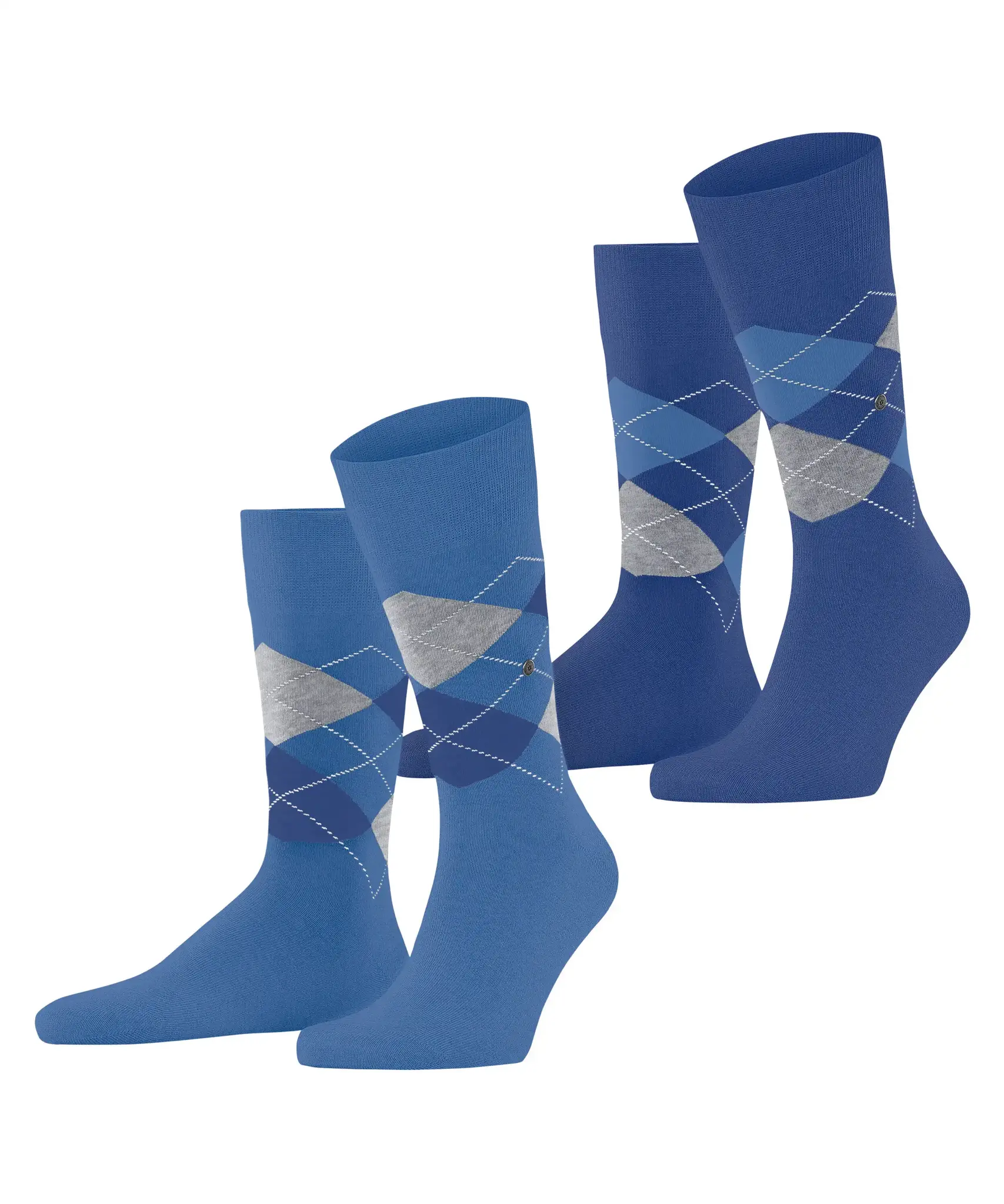 Burlington 2-paar Everyday heren sokken - Argyle - katoenen sokken met ruit print