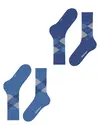 Burlington 2-paar Everyday heren sokken - Argyle - katoenen sokken met ruit print