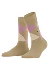 Burlington Queen Hoge Dames Sokken - Biologisch katoenen Dames kousen met ruit print