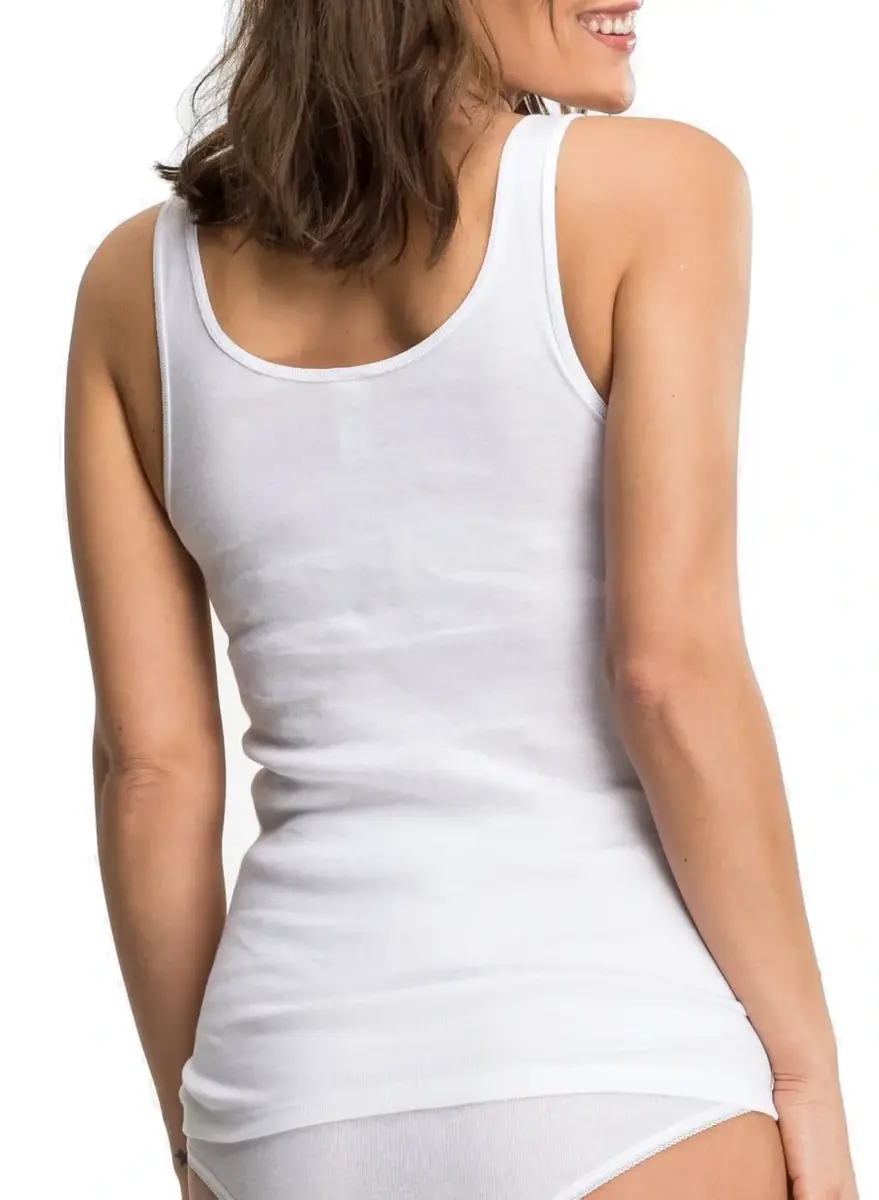 Beeren singlet hemd dames - Katoen - Carola - onderhemd - Zonder zijnaden - hemdjes dames Brede bandjes - wit Beeren singlet hemd dames - Katoen - Carola - onderhemd - Zonder zijnaden - hemdjes dames Brede bandjes - wit