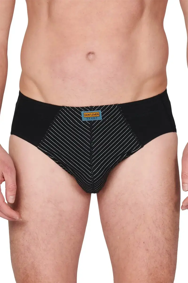 Gentlemen heren sport slip streep - Betaalbare heren onderbroek - Elastisch katoen