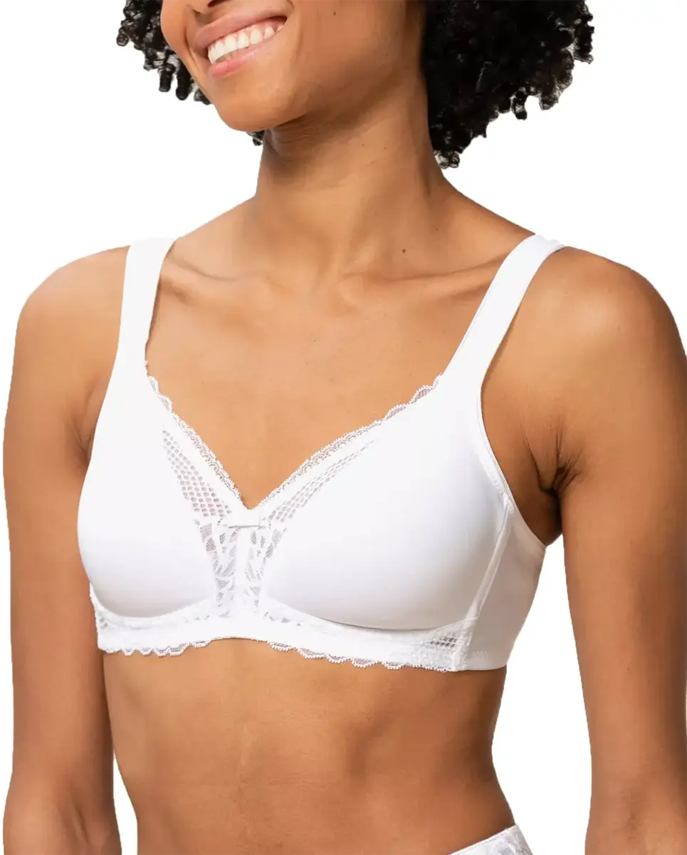 TRIUMPH BH zonder beugel - Modern Lace+ Cotton N - Kanten Katoenen niet voorgevormde bh - Brede zachte bandjes TRIUMPH BH zonder beugel - Modern Lace+ Cotton N - Kanten Katoenen niet voorgevormde bh - Brede zachte bandjes