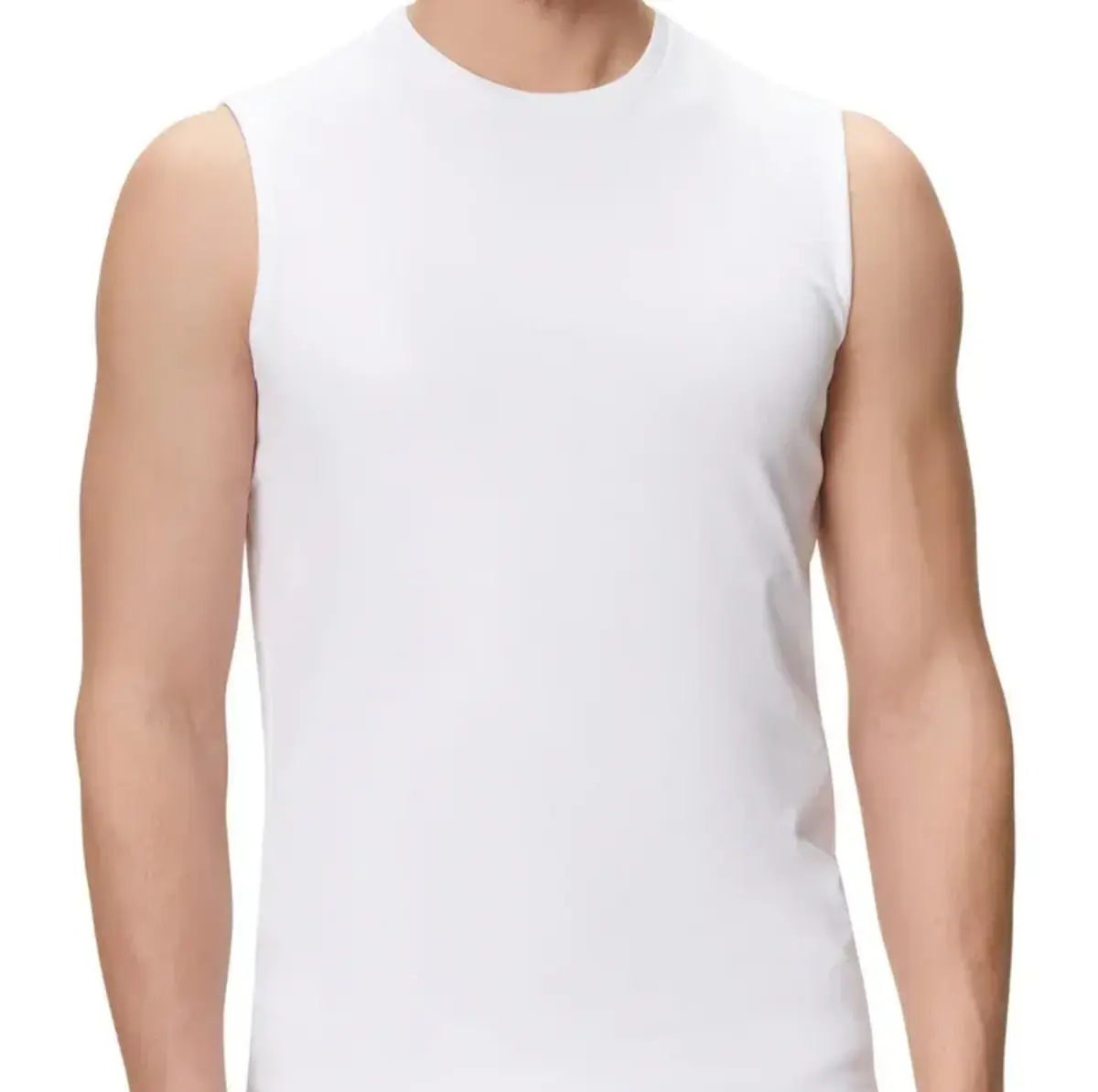 Beeren heren mouwloos shirt katoen Extra lang - Shirt zonder mouwen - wit en zwart Ondershirt Beeren heren mouwloos shirt katoen Extra lang - Shirt zonder mouwen - wit en zwart Ondershirt