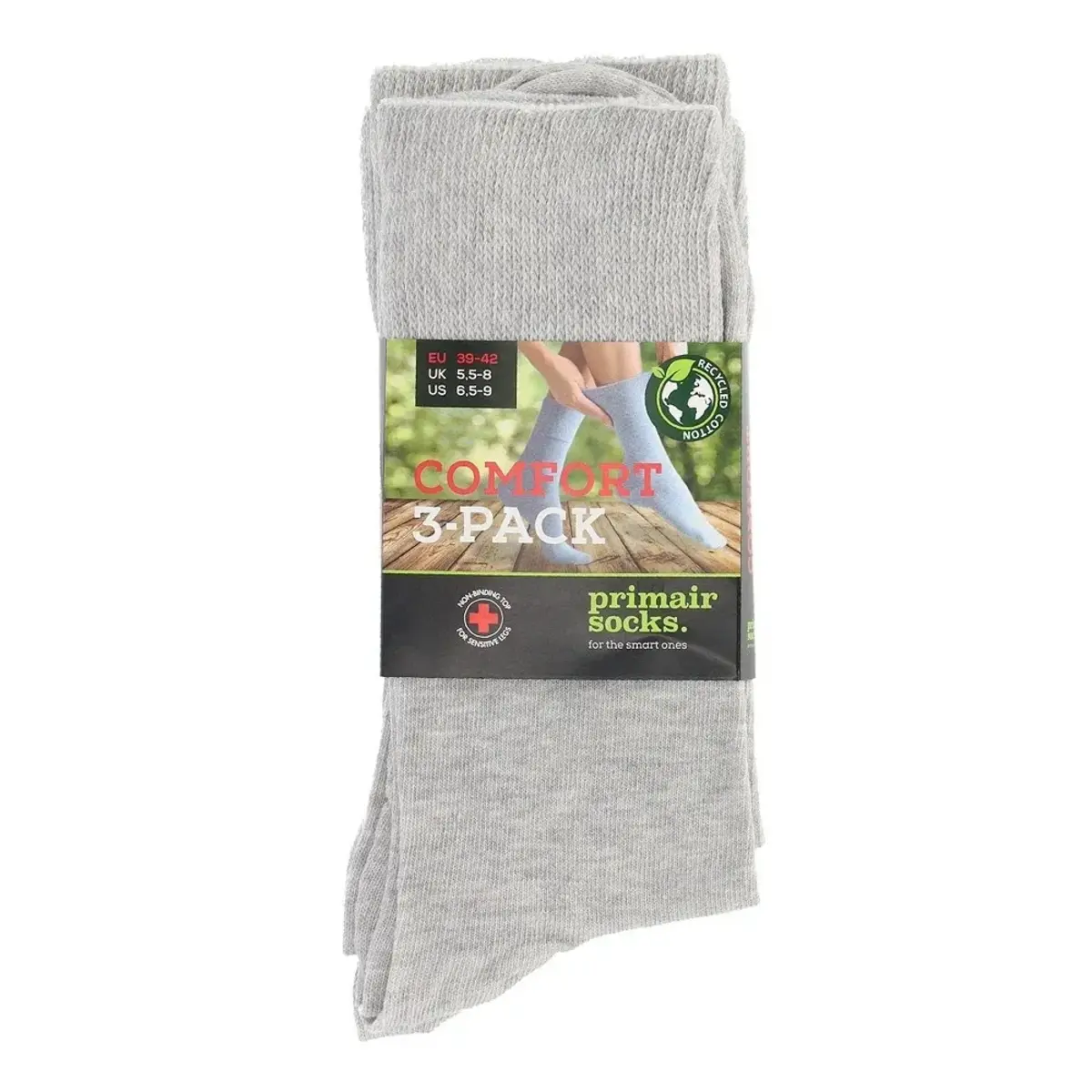 Primair 3-paar sokken - Anti knel boord - Diabetes sokken - Niet knellden sokken