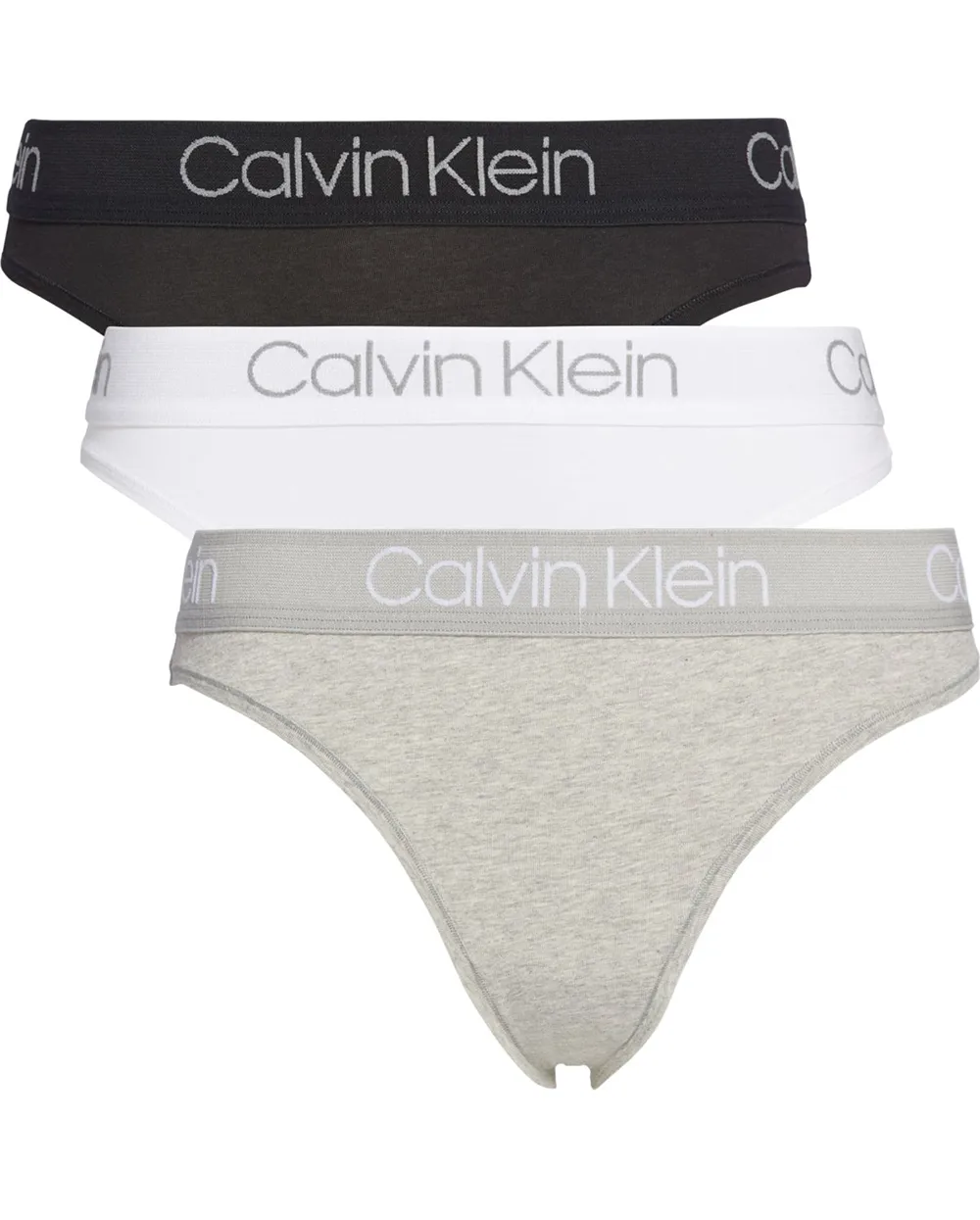 Calvin Klein 3-pack - High Leg Tanga slips dames - Hoog opgesneden dames onderbroeken - Katoen