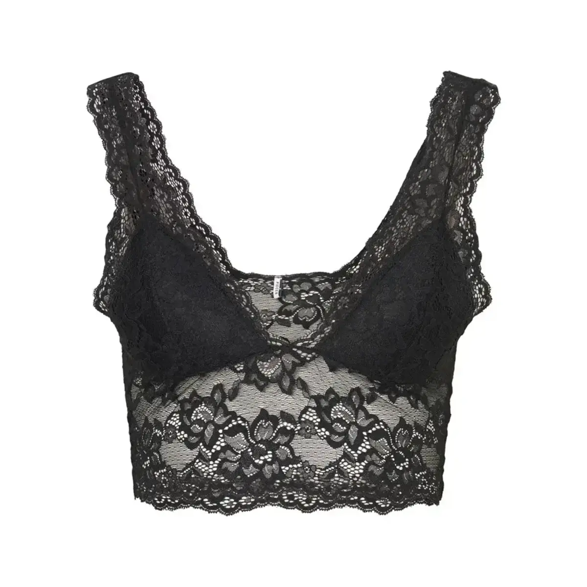 Pieces Bralette kant - Lace Bra Top - Zwarte dames kanten bh top - Pieces Bralette kant - Lace Bra Top - Zwarte dames kanten bh top -