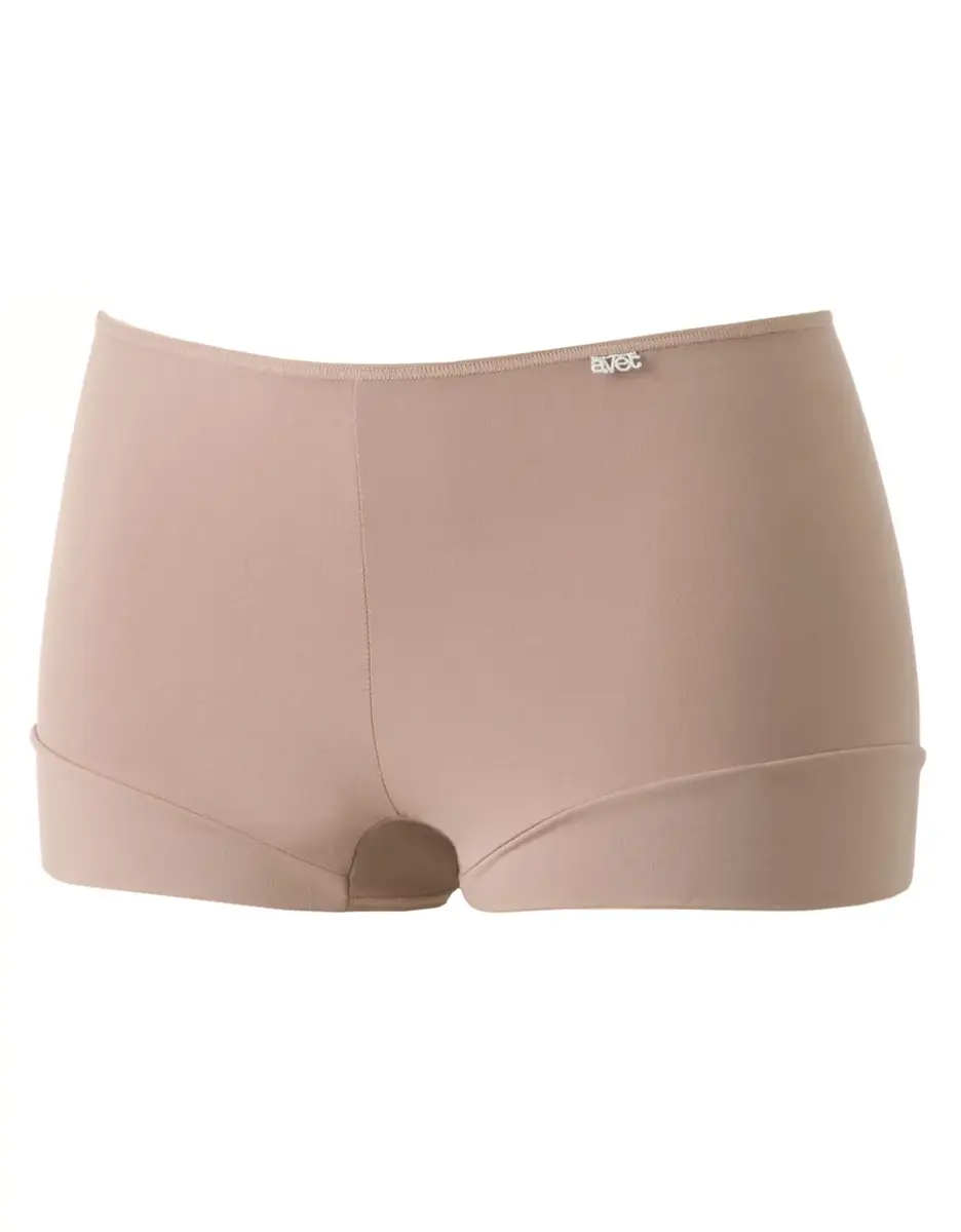 Avet dames boxershort katoen 38842 - Comfort short - katoenen ondergoed - wit -zwart - huidskleur - badstof kruisje