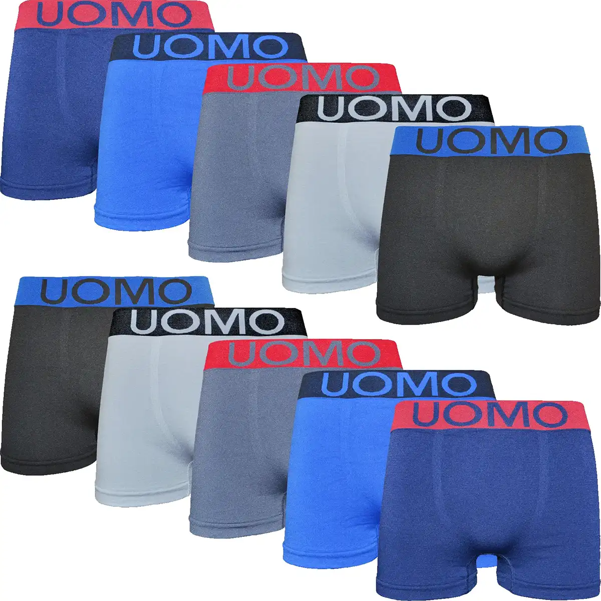 Uomo 10-Pack Heren Boxershort microfiber - 9205 - Microvezel multipack heren onderbroeken - Voordeelverpakking