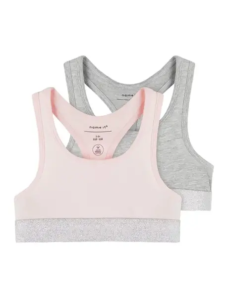 Name it 2-pak meisjes Topje - Zwart Solid - Meisjes katoenen bralette - BH Top Name it 2-pak meisjes Topje - Zwart Solid - Meisjes katoenen bralette - BH Top
