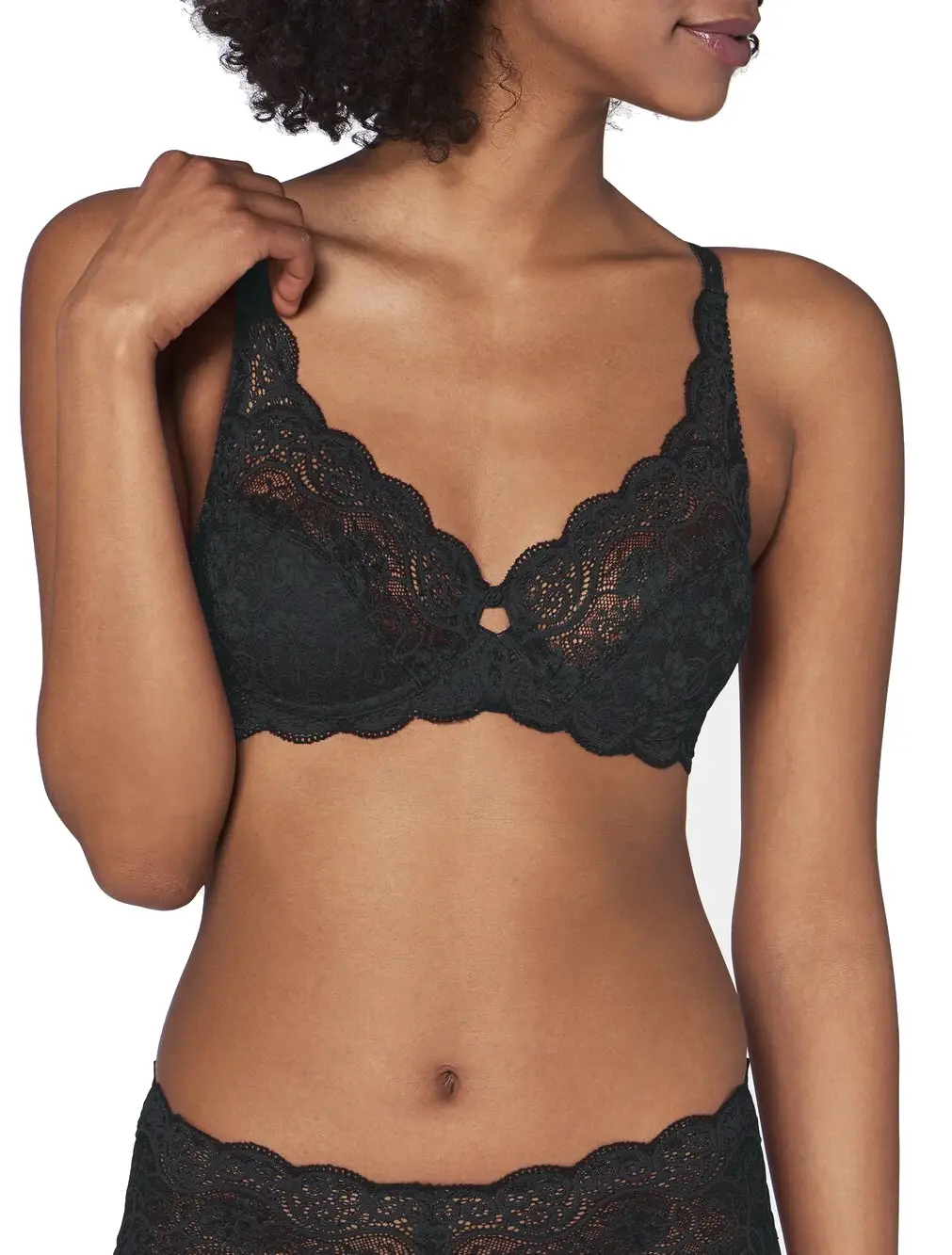 Triumph beugel BH Amourette 300 W - Kanten bh met transparante cups - Doorschijnend - Doorzichtige bh
