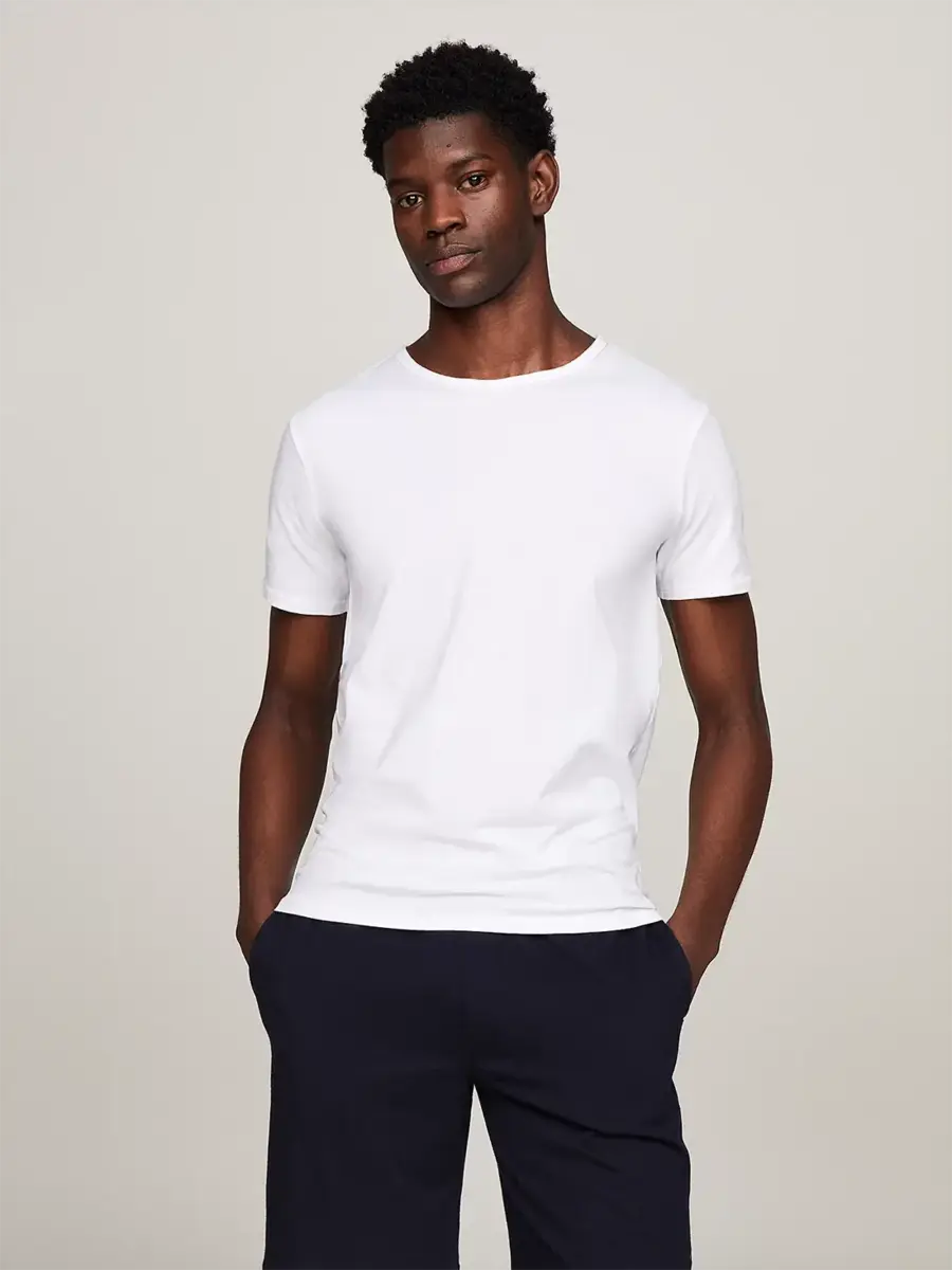 Tommy Hilfiger Stretch T-Shirt 3-pak - Elastisch katoenen ondershirts voor mannen - Crew