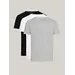 Tommy Hilfiger Stretch T-Shirt 3-pak - Elastisch katoenen ondershirts voor mannen - Crew - Wit/Grijs/Zwart