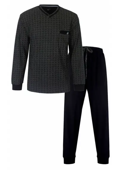 Paul Hopkins pyjama heren lange mouw - V-hals - Ruit Paul Hopkins pyjama heren lange mouw - V-hals - Ruit
