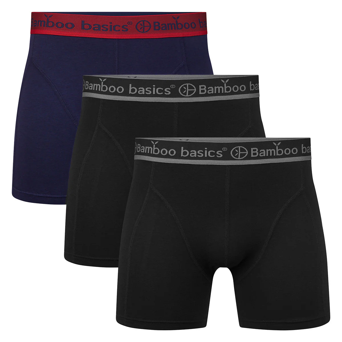 Bamboo Basics 3-pak heren boxers - Rico  - Navy & Black