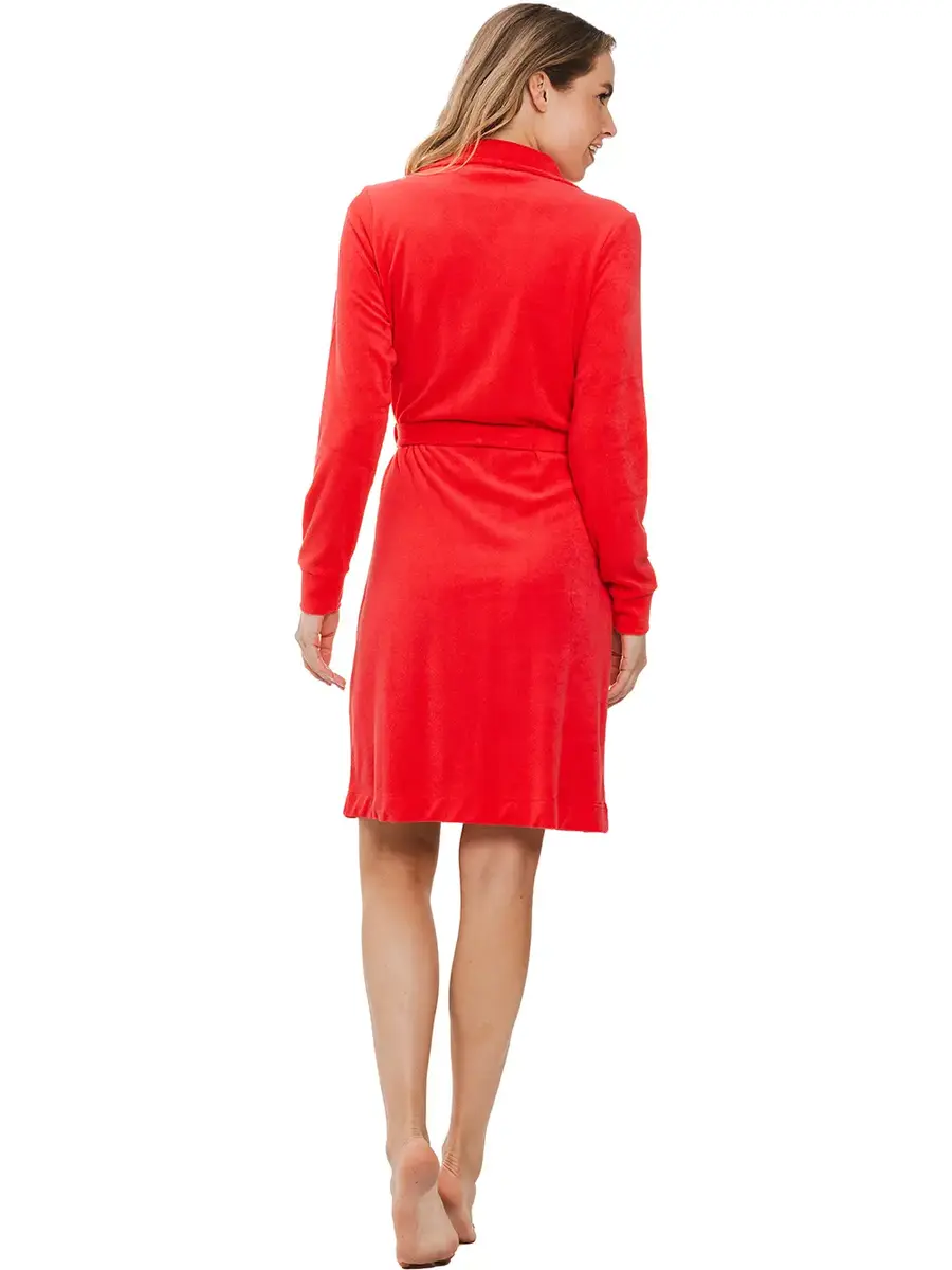 Rebelle dames badstof badjas met rits - 100Cm- Warme ochtendjas Rebelle dames badstof badjas met rits - 100Cm- Warme ochtendjas