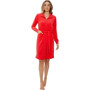 Rebelle dames badstof badjas met rits - 100Cm- Warme ochtendjas Rebelle dames badstof badjas met rits - 100Cm- Warme ochtendjas