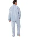 Robson Heren Pyjama katoen met knoopsluiting - Doorknoop heren pyjama 100% katoen