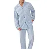 Robson Heren Pyjama katoen met knoopsluiting - Doorknoop heren pyjama 100% katoen