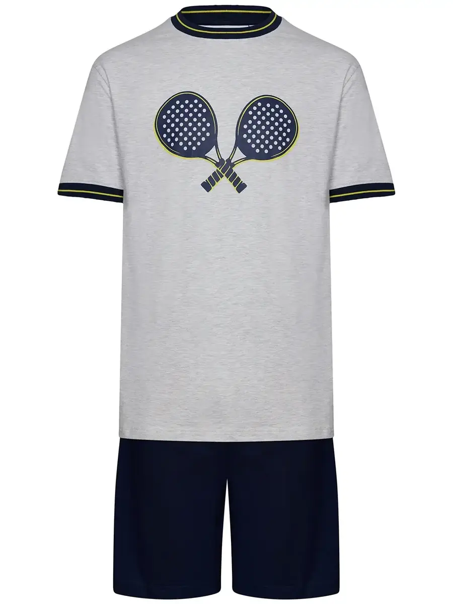 Pastunette heren shortama Tricot - Padel - Katoenen Zomer pyjama korte mouw Pastunette heren shortama Tricot - Padel - Katoenen Zomer pyjama korte mouw