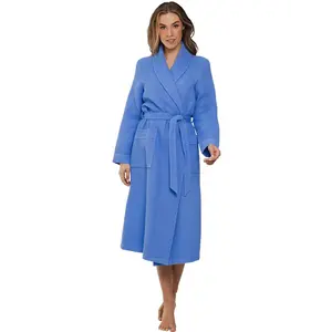 Pastunette lange dames badjas Wafel - katoen Pastunette lange dames badjas Wafel - katoen