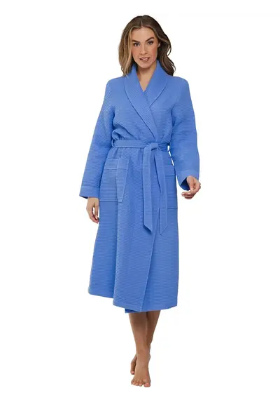 Pastunette lange dames badjas Wafel - katoen Pastunette lange dames badjas Wafel - katoen