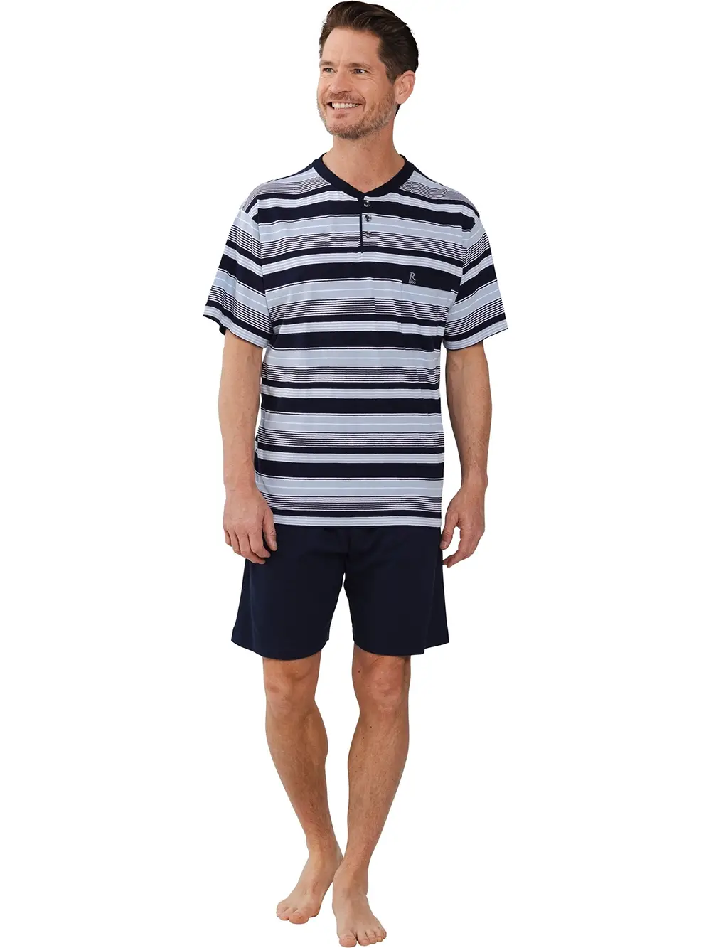 Robson heren shortama Tricot - Knoopsluiting