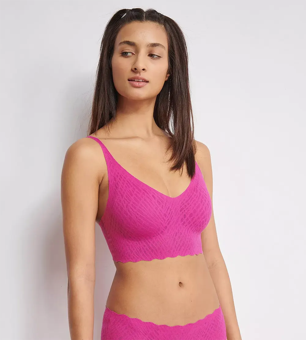 Sloggi Zero Feel Kanten Bralette gevuld - Bliss - Bh Top met smalle bandjes - Uitneembare vulling