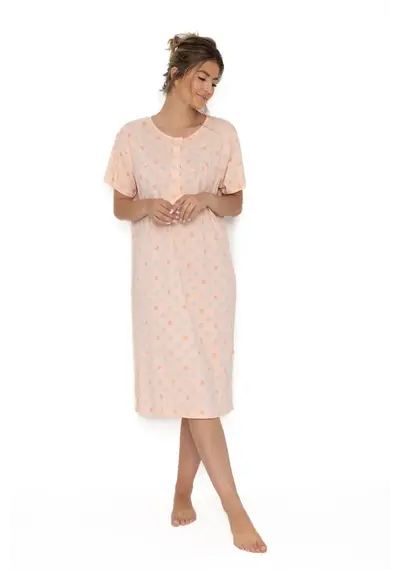 Cocodream dames nachthemd katoen dots - Korte mouw Cocodream dames nachthemd katoen dots - Korte mouw