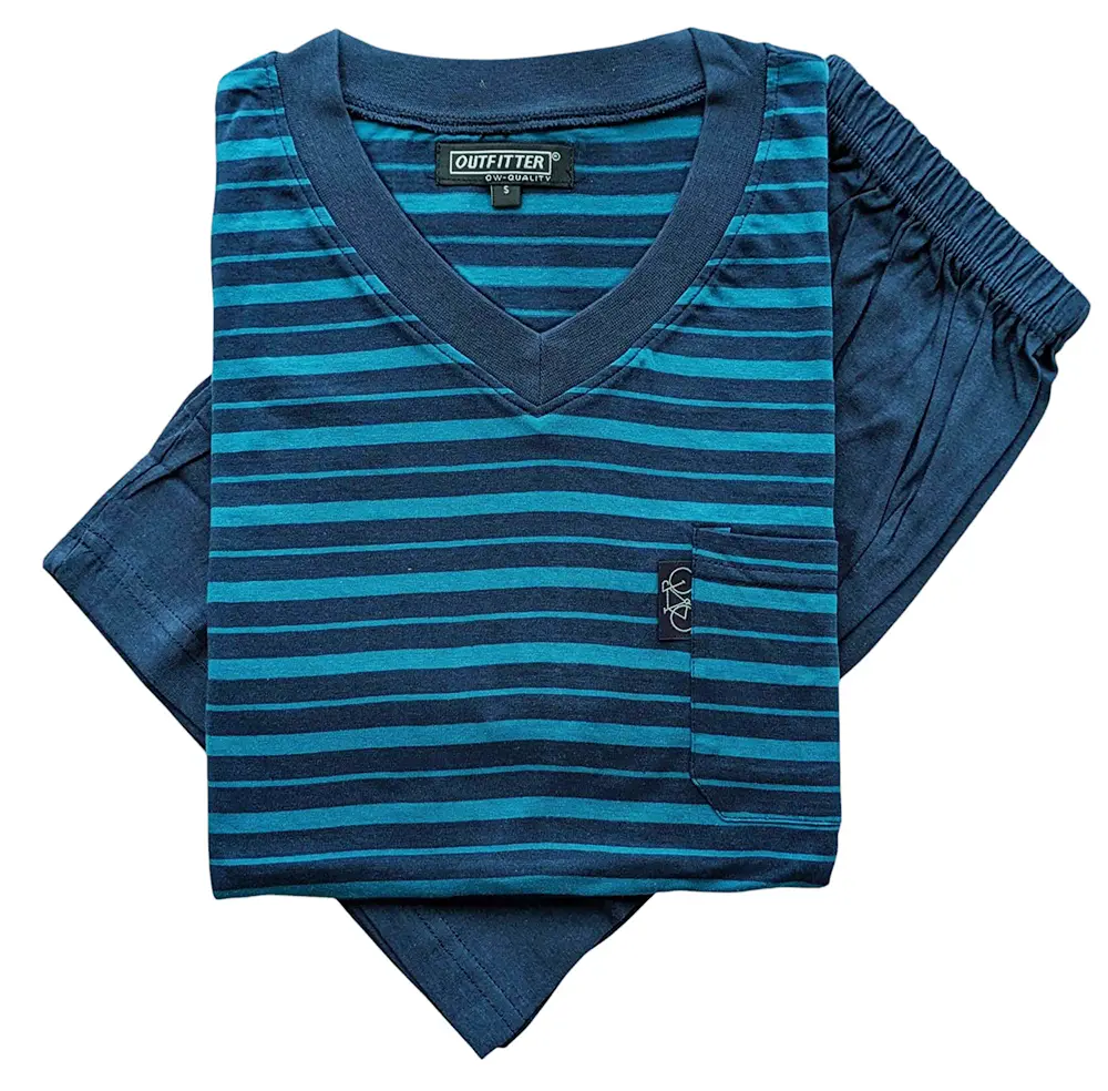 Outfitter heren shortama tricot - Streep