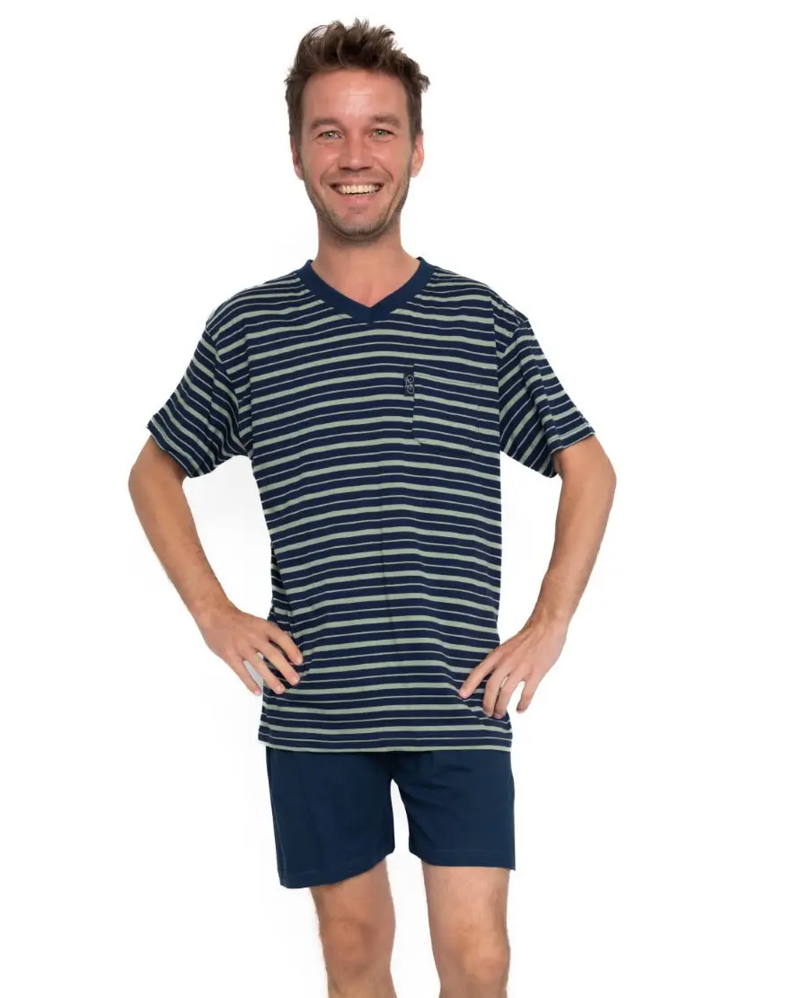 Outfitter heren shortama tricot - Streep