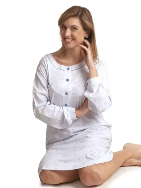 Cocodream dames nachthemd lange mouw - Katoen - Circle Cocodream dames nachthemd lange mouw - Katoen - Circle