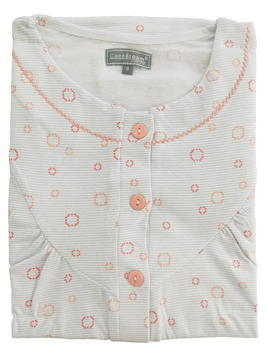 Cocodream dames nachthemd lange mouw - Katoen - Circle