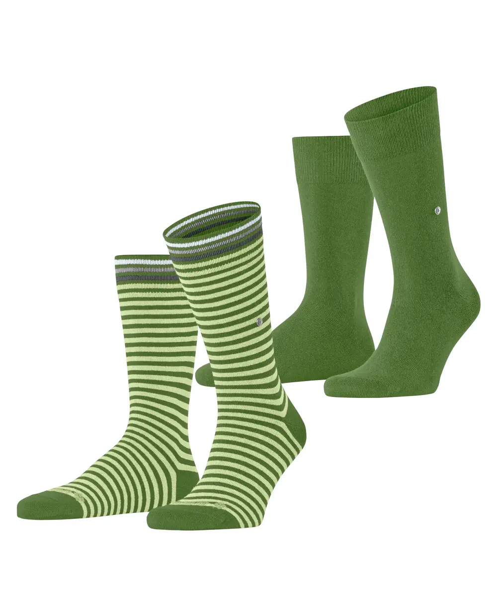 Burlington 2-paar Everyday heren sokken - Stripe - Biologisch katoenen sokken met streep print Burlington 2-paar Everyday heren sokken - Stripe - Biologisch katoenen sokken met streep print
