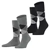 Burlington 2-paar Everyday heren sokken - Argyle - katoenen sokken met ruit print