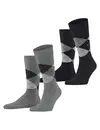 Burlington 2-paar Everyday heren sokken - Argyle - katoenen sokken met ruit print