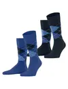 Burlington 2-paar Everyday heren sokken - Argyle - katoenen sokken met ruit print