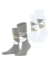 Burlington 2-paar Everyday heren sokken - Argyle - katoenen sokken met ruit print