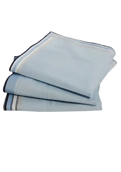 Swan 6 stuks Heren zakdoeken - Lichtblauw