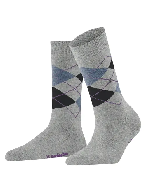 Burlington 2-paar dames sokken - Cadeau verpakking - Biologisch katoenen sokken met ruit print Burlington 2-paar dames sokken - Cadeau verpakking - Biologisch katoenen sokken met ruit print