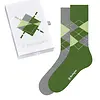 Burlington 2-paar heren sokken - Cadeau verpakking - Gift Box - Katoenen sokken met ruit print