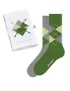Burlington 2-paar heren sokken - Cadeau verpakking - Gift Box - Katoenen sokken met ruit print